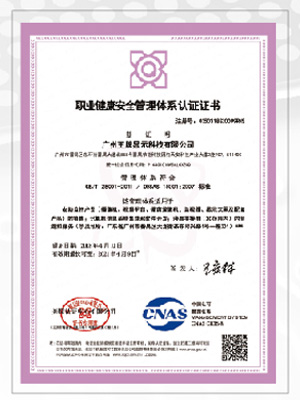 職業健康安全管理證書 職業健康安全管理證書